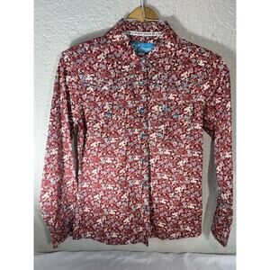 Cowgirl Hardware Girls Long Sleeve Snap Button Western Shirt Multi Color Sz Smal